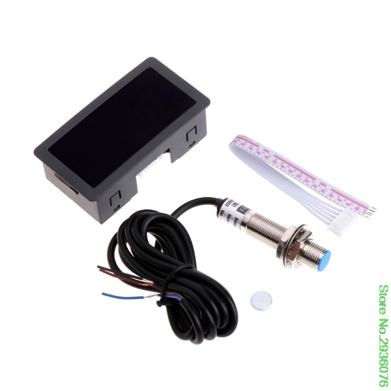 

4 Digital LED Tachometer RPM Speed Meter+Proximity Switch Sensor NPN 12V 9999RPM Drop Ship Support