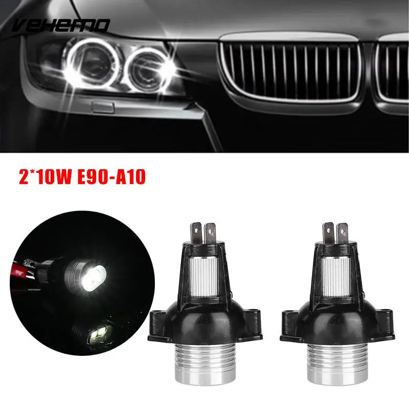 Vehemo 10W LED Light Lamp Marker Bulb Headlight Circle Ring Angel Eye