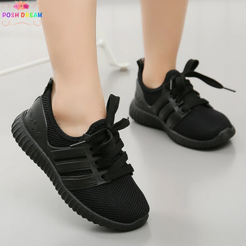 الفاخرة حلم أسود جديد الفتيان و الفتيات أحذية رياضية أحذية شبكة طفل الصبي رياضية أحذية الأحمر تنفس أحذية أطفال الأطفال الفتيات