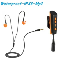 Дайвинг Плавание Mp3 IPX8 водонепроницаемый плеер с Eaephone мини Mp3 8 Гб клип цифровой спорт Hifi музыкальный плеер для лета