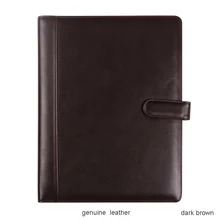 Высококачественная деловая папка из натуральной кожи, папка для файлов формата А4, папка для менеджеров, с калькулятором, кольцо, скоросшиватель, застежка, замок 1248