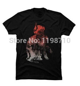 Crazy Cat Custom Men's T-shirt Free Shipping | Мужская одежда