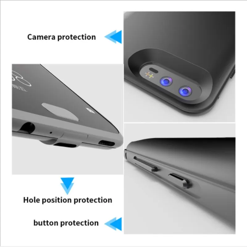 Роскошный тонкий чехол для внешнего аккумулятора 6000 мАч Huawei P10 резервного