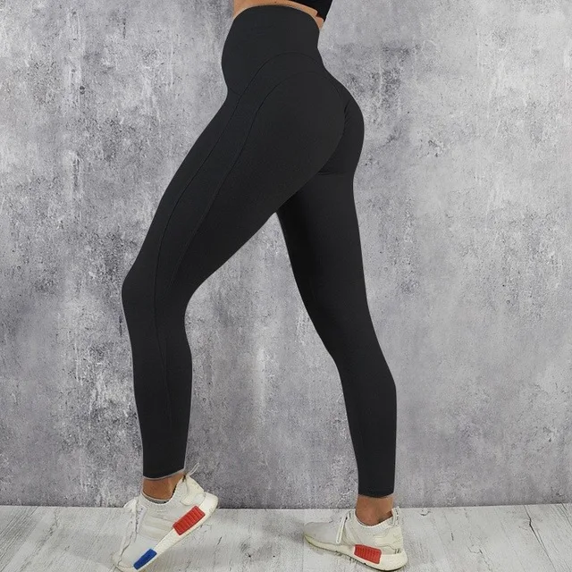 Yocndux, новинка, женские складывающиеся штаны для йоги, для бега, спортивные Леггинсы, для тренажерного зала, для тренировок, для упражнений, леггинсы, высокое качество - Цвет: Black