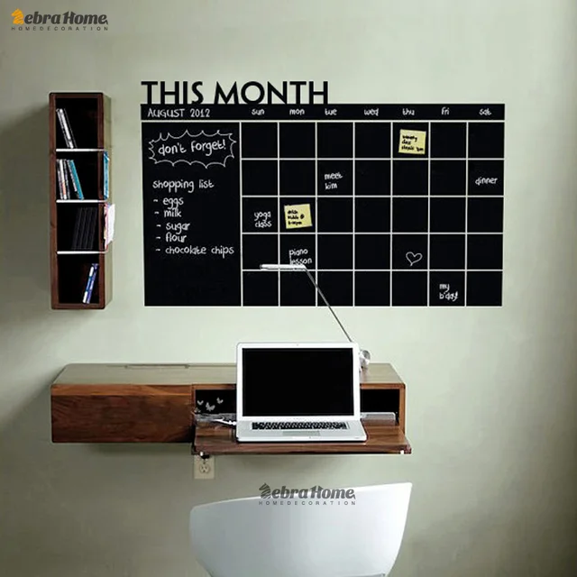 Diy Monthly Planner Chalkboard Vinyl Wall Calendar Decals Stickers ... Diy Monthly Planner Chalkboard Vinyl Wall Calendar Decals Stickers ...