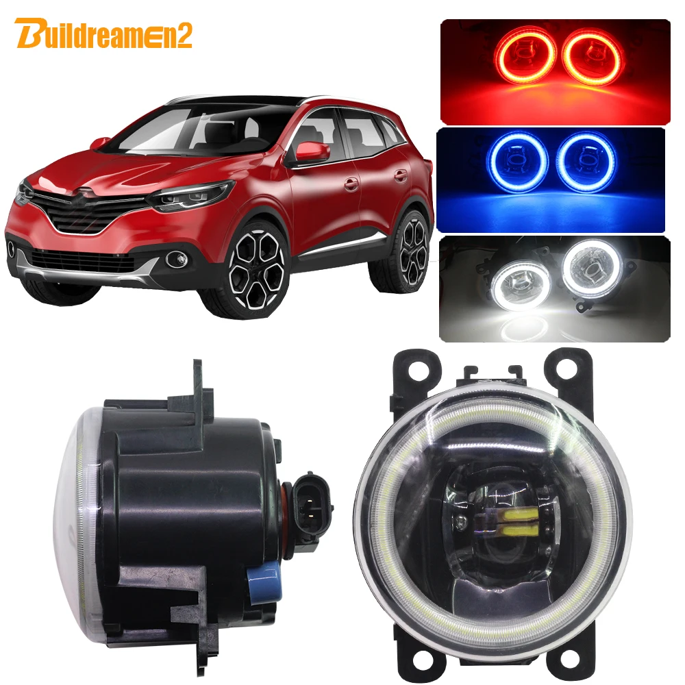

Buildreamen2 For Renault Kadjar Car LED Lamp Fog Light Kit 4000LM Lens Angel Eye Daytime Running Light 12V 2015 2016 2017 2018