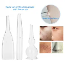 3 шт./компл. Стекло труб для маска для удаления черных точек уход за кожей лица Очищение пор Красота машина вакуумная уход за лицом аксессуары