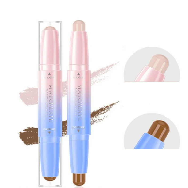 

2019 Foundation Concealer Eraser Stick Pen Contour Corrector Primer Double Head Base Face Makeup 4colors