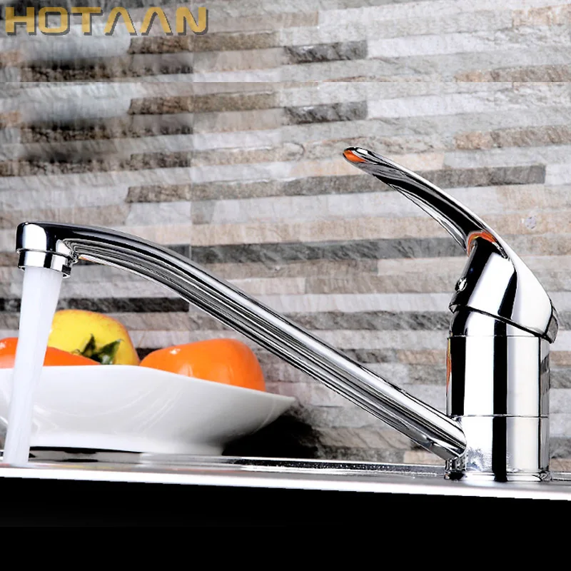 Современный стиль, хромированный однорычажный смеситель для кухни, ванной, раковины, смесителя, YT-6009