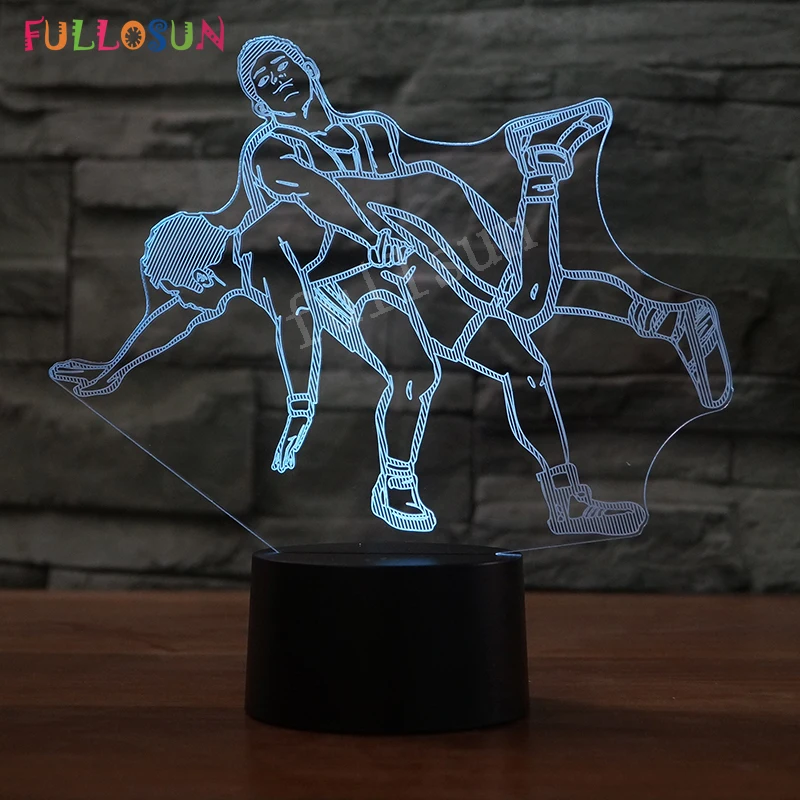 3D LED Wrestling Lamp Night Lights USB Power Lights Creative Holiday
