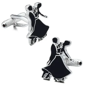 

HAWSON Valentine's Day Gift Brand Cufflinks Dancing Couple Romantic Wedding Cuff links for Party Souvenir