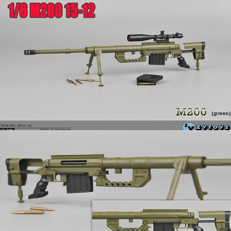 

Brand New 1/6 Scale Weapon Model Toys Barrett M200 ZY15-12 Army Green Sniper Rifle Model For 12'' Action Figure Toy Accessories