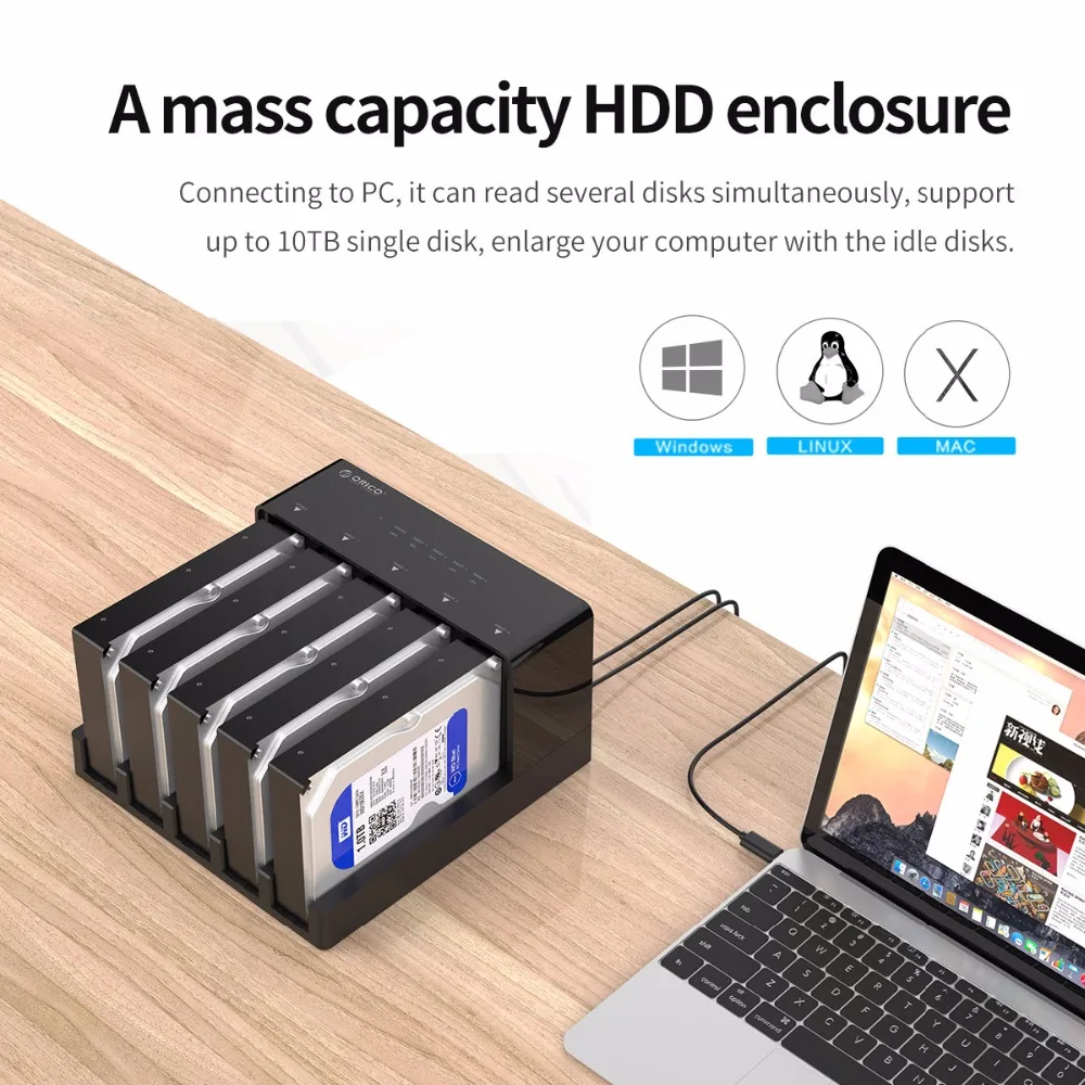 Корпус для жесткого диска ORICO 2 5/3 5 дюйма SATA с адаптером питания 12 В|Корпус диска| |