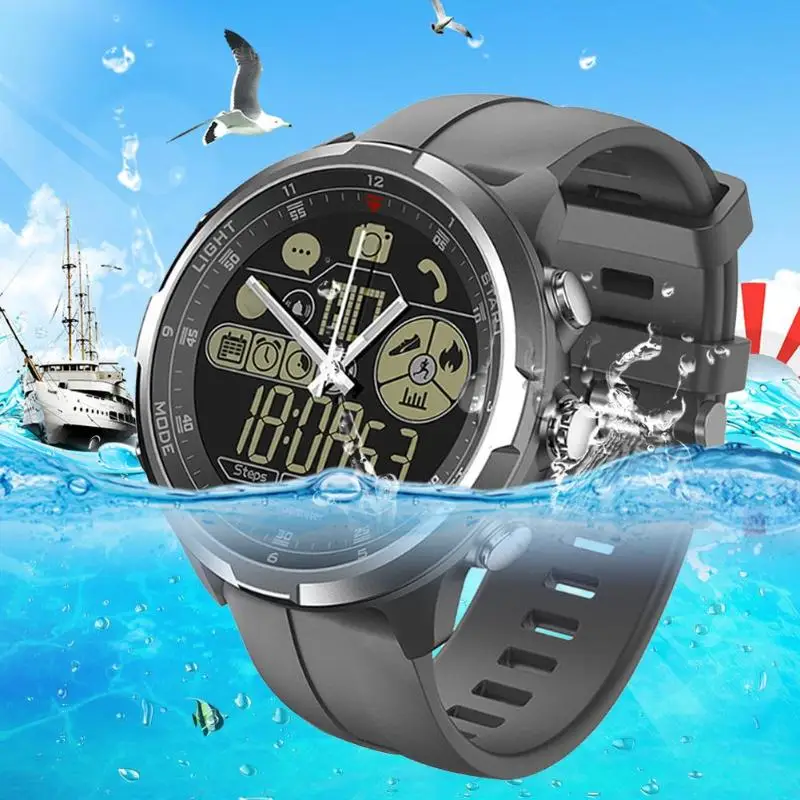 

ZEBLAZE Smart Watch Men VIBE 4 HYBRID Rugged Smartwatch IP67/50M Water Resistant 1.24inch FSTN Mechanical Hands Sapphire Glass