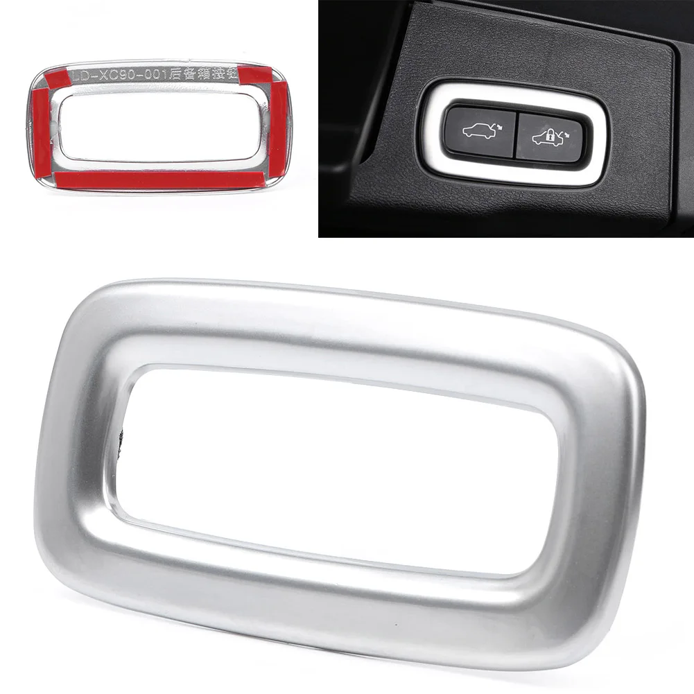 Silver Tailgate Rear Trunk Switch Frame Trim for Volvo XC60 Second