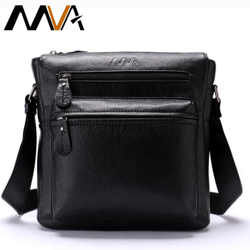 

MVA Luxury Brand Black Men's Crossbody Messenger Bag genuine leather Shoulder Bags Strap Handbags High Quality Bolsas sac a main