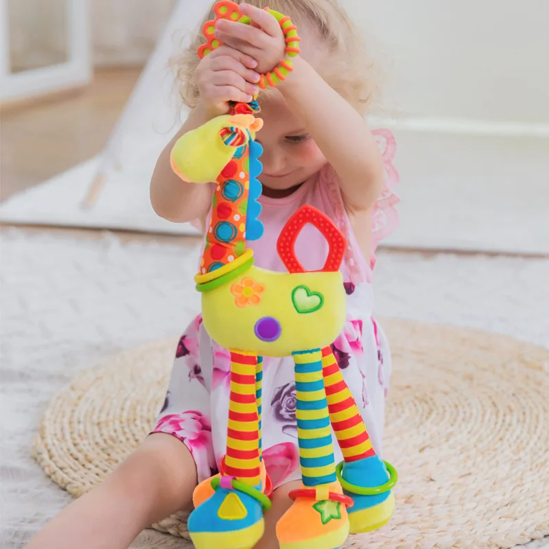 0-1T baby animal Teethers giraffe Bed Hanging baby toys for teeth ,4 colors