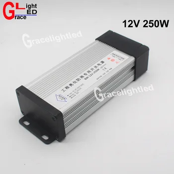 

DC12V LED Outdoor Rainproof Power Supply 20.8A 250W LED Driver Lighting Transformers AC 220V 230V 240V input