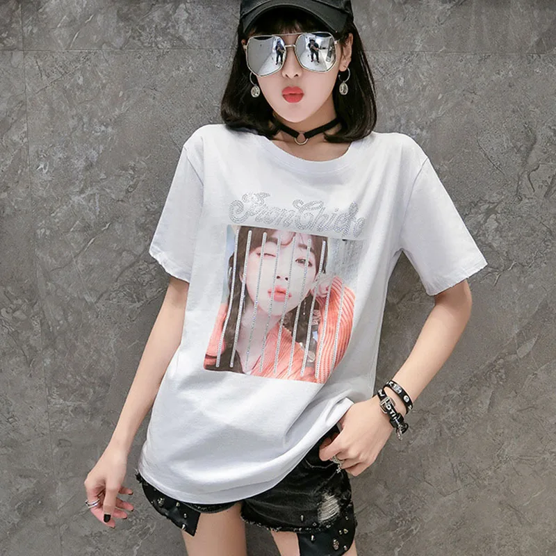 

La MaxPa Korean Style Women O-Neck Summer T shirt Women 2019 New Arrivals Casual Fashion I Am Cool Tshirt Character Best Friends