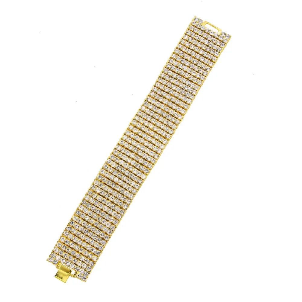 High Quality wide rhinestone bracelet