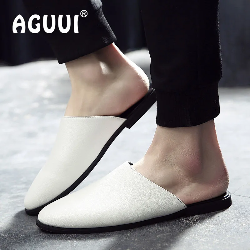 

Men's Slippers High Quality Mules Indoor & Outdoor Pantuflas Flats Casual Shoes Spring Summer Man Sandals Size 39-44