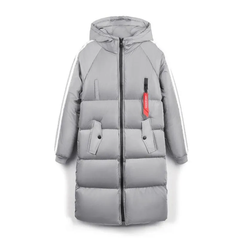 GYMLOCKER Высококачественная Толстая теплая зимняя куртка Мужская ветрозащитная длинная парка с капюшоном мужская однотонная мужская парка пальто одежда