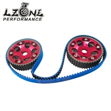 LZONE-HNBR гоночный Ремень ГРМ синий+ алюминиевый кулачок красный для Toyota 1JZ 1JZGTE 1JZ-GTE JR-TB1005B+ 6531R
