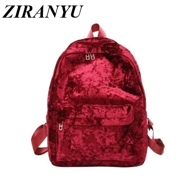 

Miyahouse Female Soft Velour Velvet Backpacks Women Fashion Style Large Capacity Shoulder Bags Teenager Girls Solid Travel Bags