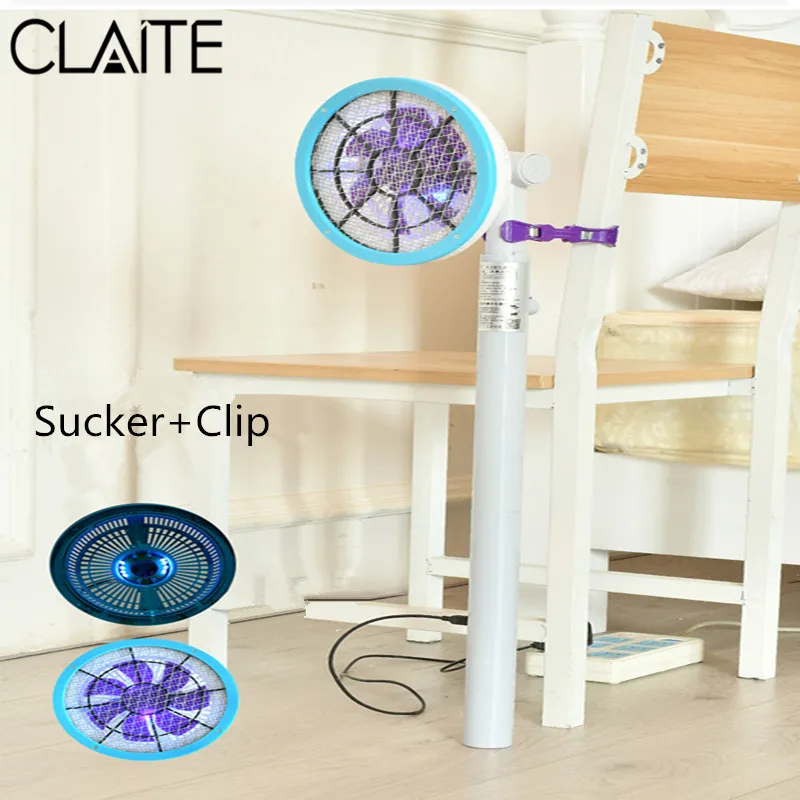 

CLAITE USB Electric Mosquito Killer Lamp No Radiation Mosquito Fly Pests Swatter Multi-functional Mosquito-lured UV Lamp