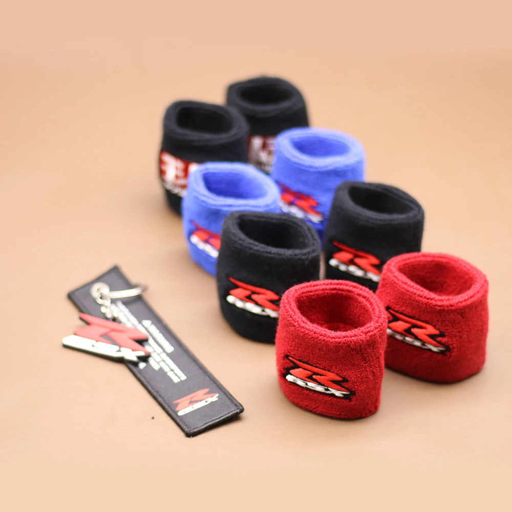 

7x7 CM Motorcycle 3D GSX-R Front Oil Fluid Brake Reservoir Cup Cover Socks For Suzuki GSXR With Free Key GSX-R Keyring