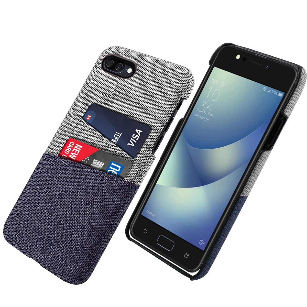 Чехол для Asus ZenFone 4 Max ZC520KL ZC554KL тонкая ткань 2 слота карт жесткий чехол из ПК Selfie ZD553KL