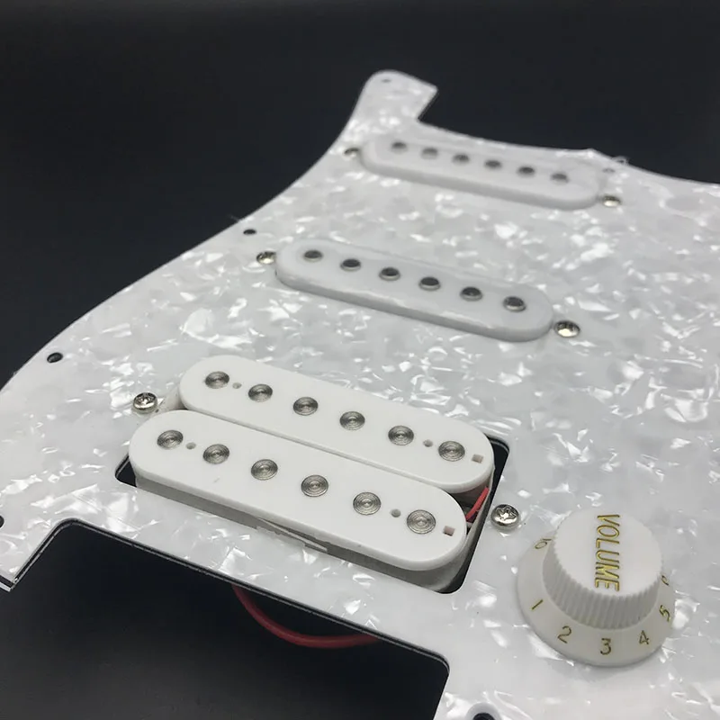 SSH загруженный Prewired электрогитара Pickguard пикап Alnico 5 звукоснимателей для FD гитара стиля ST белый жемчуг