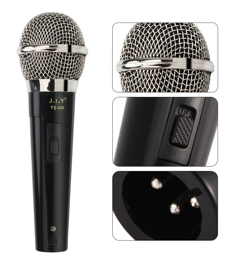 Динамический проводной микрофон Студийный кардиоидный разъем 6,3 мм XLR микрофон с кабелем 3 м для пения системы вечерние усилитель KTV
