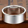 Bague en argent Sterling 999 de 8MM, bague Simple pour femmes et hommes amoureux, cadeau personnalisé ► Photo 3/5