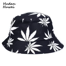 Ведра из чистого хлопка, шляпа с Кленовым листом и буквенным принтом, рыбацкая шляпа с широкими полями, Пляжная Панама, складная шапка для рыбалки, шапка для мужчин и женщин