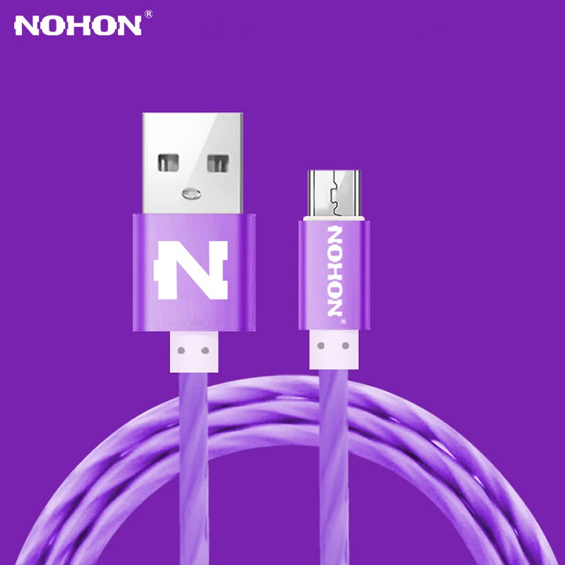 NOHON Micro USB кабель быстрое зарядное устройство кабель для samsung Xiaomi lenovo LG sony htc Android кабели для мобильных телефонов желе провод Microusb