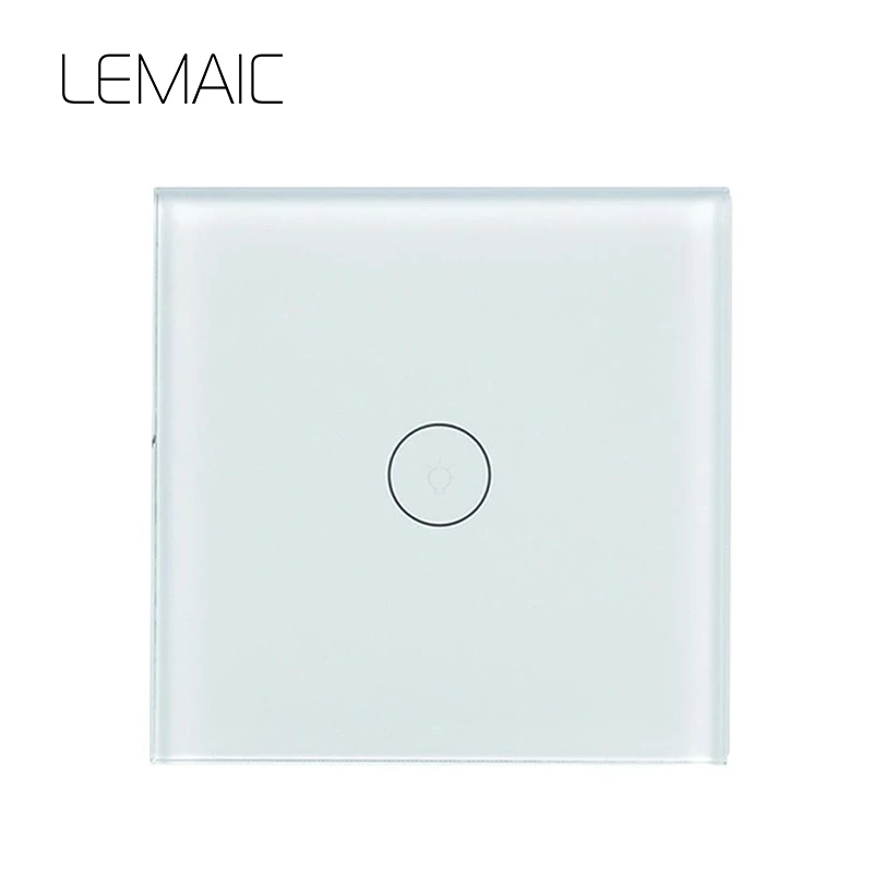 

LEMAIC Touch Switch 1 Gang 1 Way Wireless Remote Control Light Switch LED Indicator For RF433 U-Home Touch Switch Big Remote