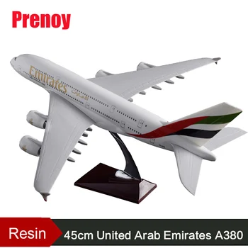 

45cm Resin A380 Emirates Airplane Model United Arab Emirates Airlines Aircraft Model UAE Emirates A380 Airway Airbus Model Craft