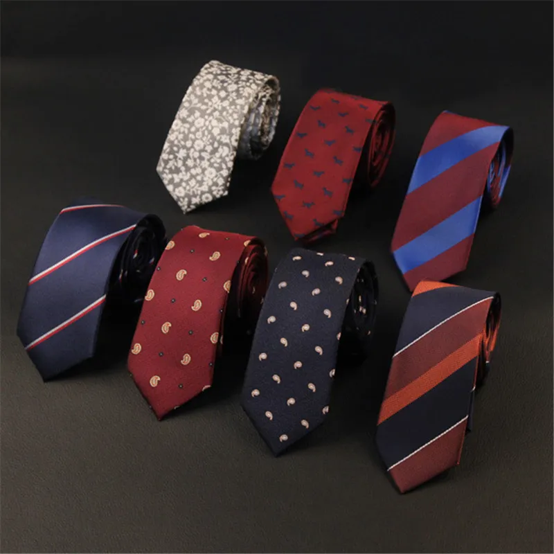 Mantieqingway 6 см обтягивающие полосатые галстуки для мужчин плед печатных шеи галстук свадебный смокинг Gravatas тонкий Corbatas Cravat