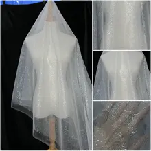 Glass 1Y/лот Золотая блестящая бронзовая сетчатая ткань свадебное платье головной убор спрей золото diy серебро одежда acceccories TX1141