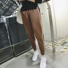 Leather Pants New Pants Limited Lulu Leggings 2016 Winter Slacks Knitting Nine Minutes Of Elastic Waist Haroun Show Thin Of