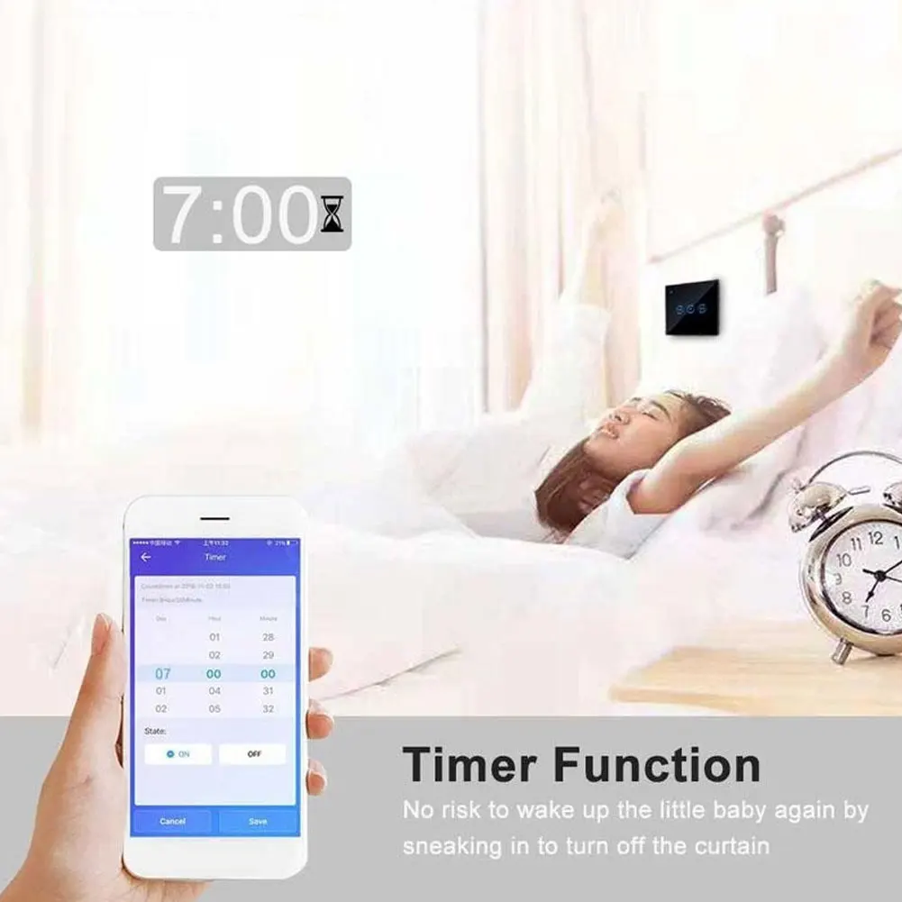 Настенный переключатель шторка с WIFI переключатель синхронизации умный дом бытовая техника 86 Тип задержки телефон приложение