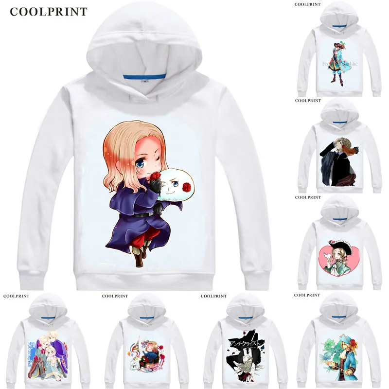Мужская толстовка Coolprint France G8 с принтом Фрэнсиса Бонни мужская капюшоном Axis Powers