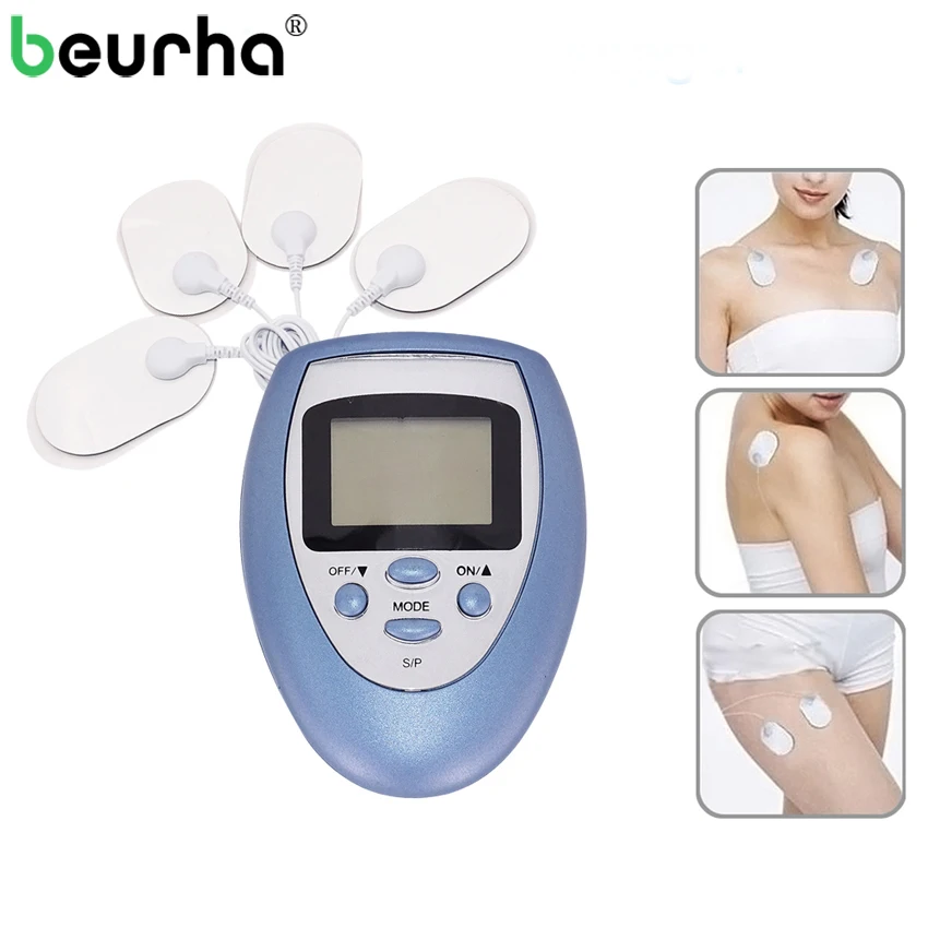 1 Set Electronic Pulse Massager Body Slimming Massage Electrode Pads