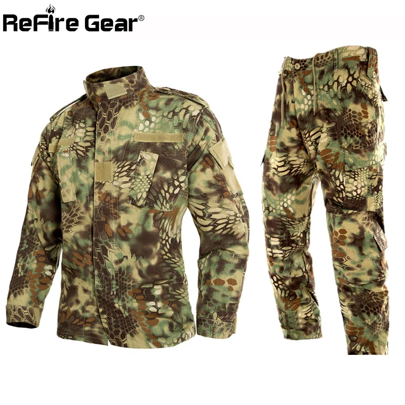 ReFire Gear RU армейский Камуфляжный комплект одежды для мужчин тактический Мультикам