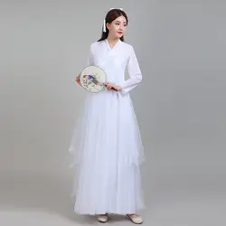 2019 г. Летняя женская одежда для кунг-фу косплей костюм феи Hanfu одежда Китайский традиционный Древний платье Танцы этап Тан