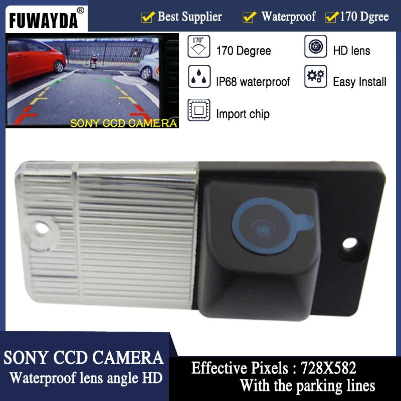 FUWAYDA HD CCD 170 широкоугольный Автомобильный ночной вариант заднего вида парковочные