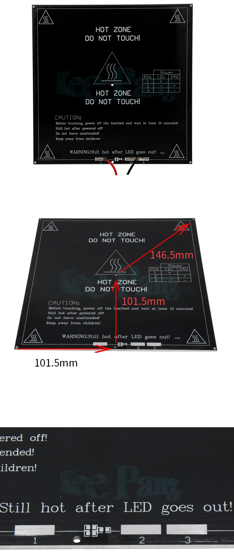 MK3 с подогревом 12V 24V черный Запчасти Heatbed Горячие очаг 3D Принтер часть тепла 214 мм x 214 мм Алюминий пластина 3 мм PCB аксессуары-1 шт