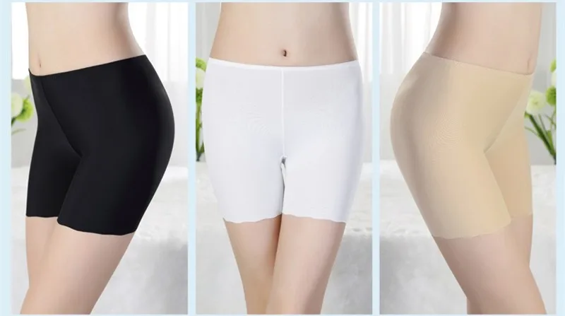 2017 Summer The Best Hot Safety Short Pants Elastic Ice Silk Seamless Women Underwear Women's Boxer Trunk (11)
