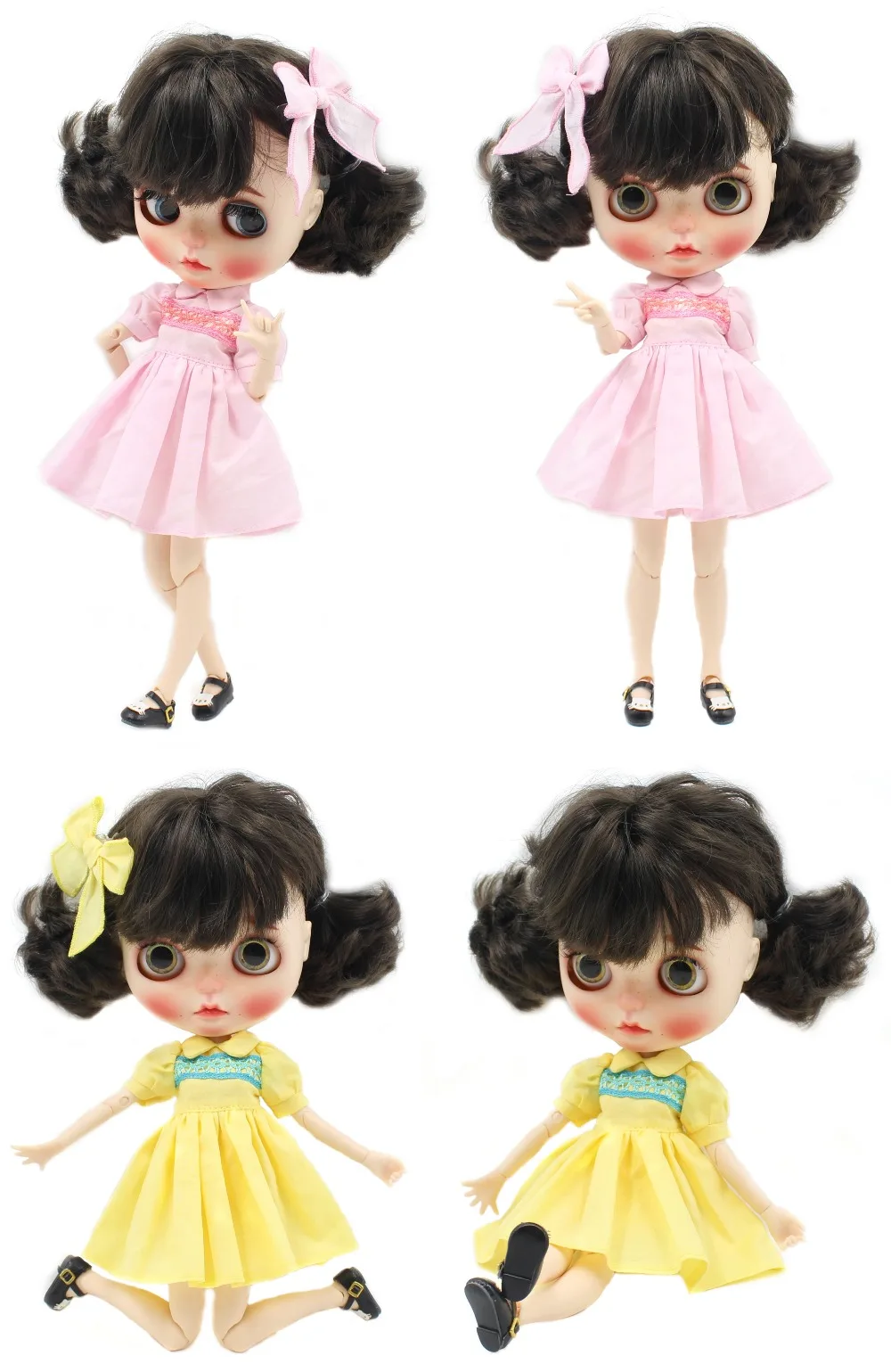Neo Blythe Doll Lace Dress with Bow Pin 1